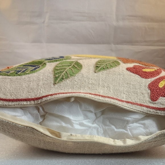 Boho Embroidered Decorative Bird Accent Pillow - Picture 11 of 14